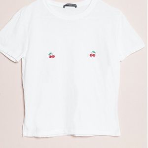 brandy melville white cherry top